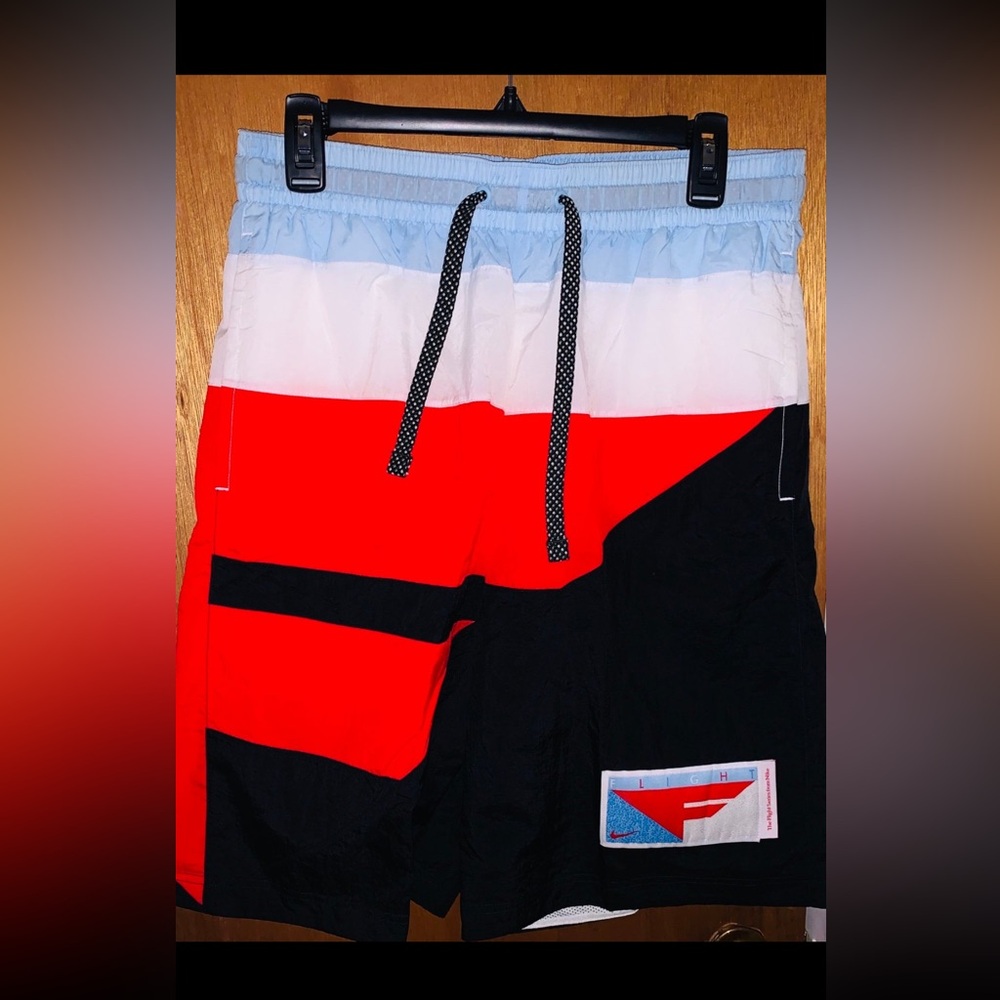 Nike Men's Athletic Shorts - Red, Black, Light Blue